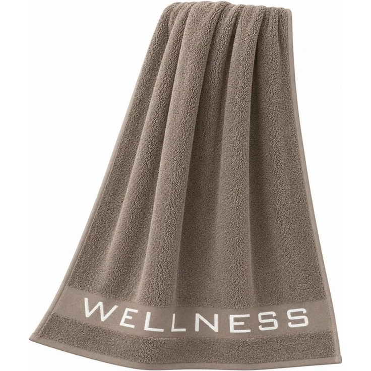heimtexland Saunatuch Wellness Sauna Handtuch Badetuch Walkfrottier, Walkfrottee (Stück, 1-St), Jacquard Bordüre, weich und saugstark, Duschtuch, 70x180 cm – Bild 1