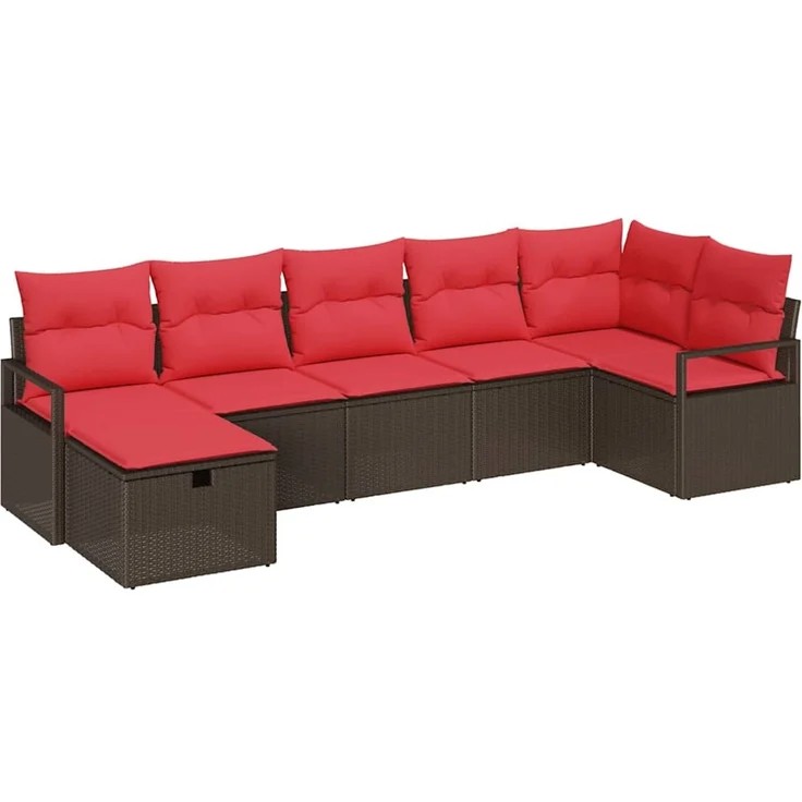 vidaXL Sofa Set mit Kissen 4 pcs Poly-Rattan 3360535 – Bild 2