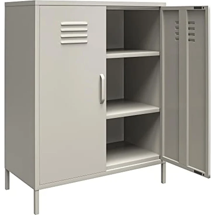 loft24 Mehrzweckschrank Bradford Spind Schrank aus Metall, 2 Türen – Bild 4