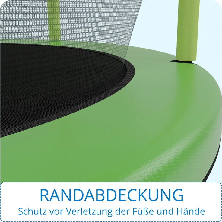 Kinetic Sports Gartentrampolin JUMPER 140, Ø 140 cm, Gummiseil Fun Jumper mit Sicherheitsnetz, Schutzpolster – Bild 8