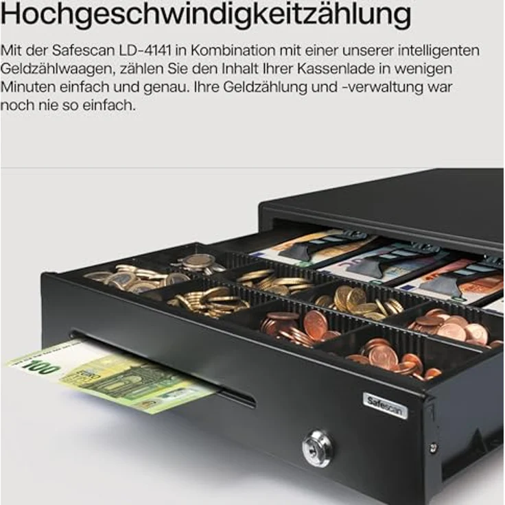 Safescan LD4141 Light-Duty Kassenlade mit 8 Münzfächern – Bild 6