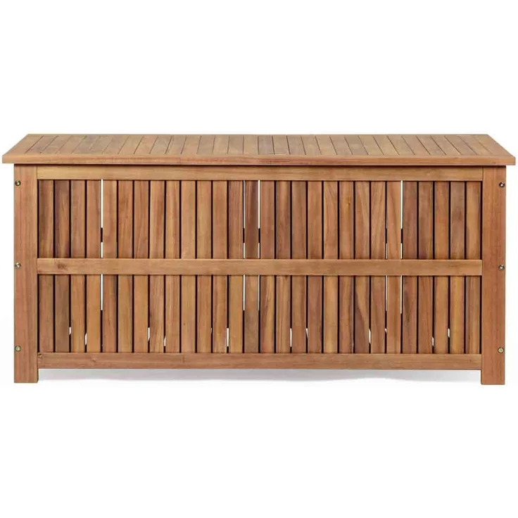 Gartentruhe Noemi aus Akazienholz, massiv und geölt, natur, stilvolles Outdoor-Design – Bild 5