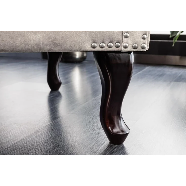 riess-ambiente Ohrensessel CHESTERFIELD 105cm champagner beige/silber- Samt, Ziernieten, Steppung (Einzelartikel, 1-St), gepolsterter Lesessel im Chesterfield-Design - ideal für Wohnzimmer – Bild 6