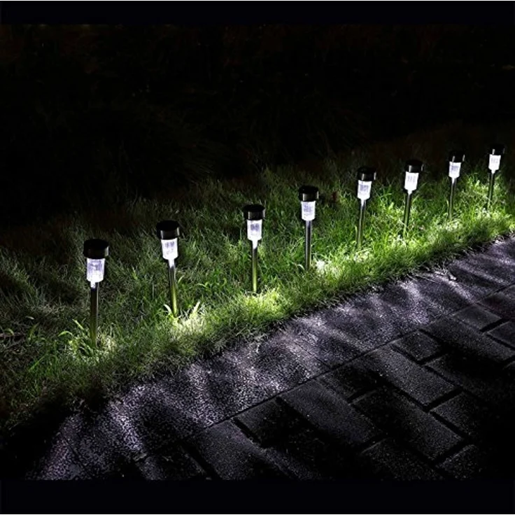 monzana LED Solarleuchte, Solarlampe, 8er Set Solarlampen für Draußen mit Erdspiess Wetterfest Balkon Außen – Bild 2