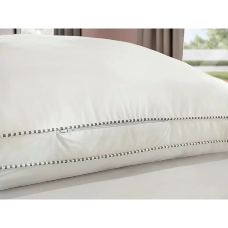 Irisette Kopfkissen irisette® Sensible 80x80 cm, Füllung: 100% Polyester, Seitenschläfer, Rückenschläfer, Bauchschläfer, temperatur- und feuchtigkeitsregulierend, Bezug aus Naturmaterialien – Bild 2