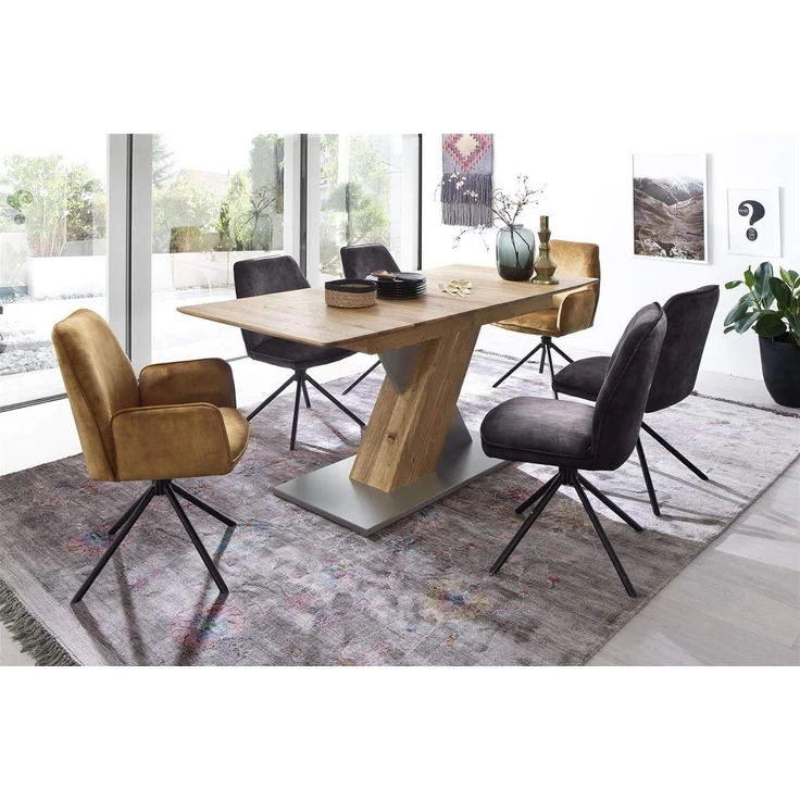 Esszimmerstuhl >Ottawa< in Anthrazit - 52x89x64 (BxHxT) 180 °drehbar – Bild 5