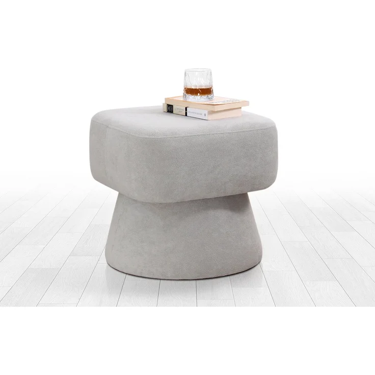 Hanah Home 'Mullin - Grey' Pouffe, Grau, 45 x 42 x 45 cm – Bild 5