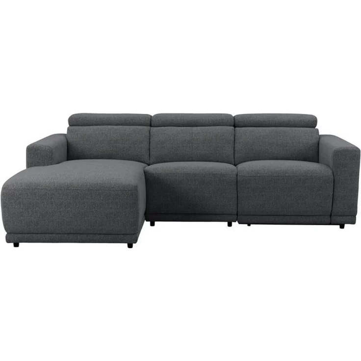OTTO home Ecksofa LEOON L-Form, 255 cm - elektr. Relaxfunktion, mit USB A/C-Anschluss. Federkern, verstellbaren Kopfstützen, Webstoff – Bild 4
