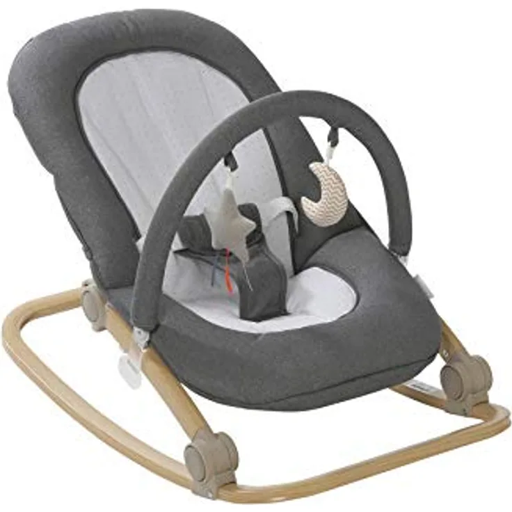 VERTBAUDET Babywippe mit Spielbogen BABYDREAM grau/weiß ONE SIZE
