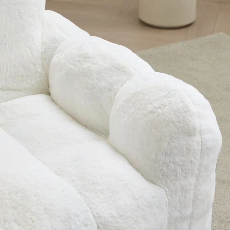 Love Bean Bag, Sitzsitz für Erwachsene, Ohne Montage sofort einsetzbar und leicht zu bewegen, geeignet für Wohnzimmer, Schlafzimmer und andere Umgebungen--Weiß--90x105x75cm--YOUDENOVA – Bild 10