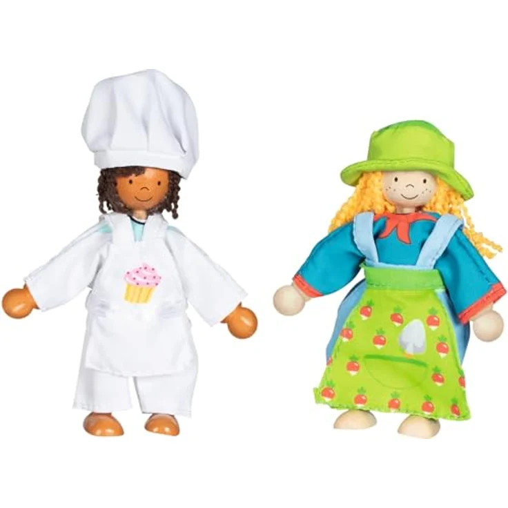 Biegepuppen Fynja & Fabio, inkl. Klamottenkiste und 6 Outfits – Bild 4