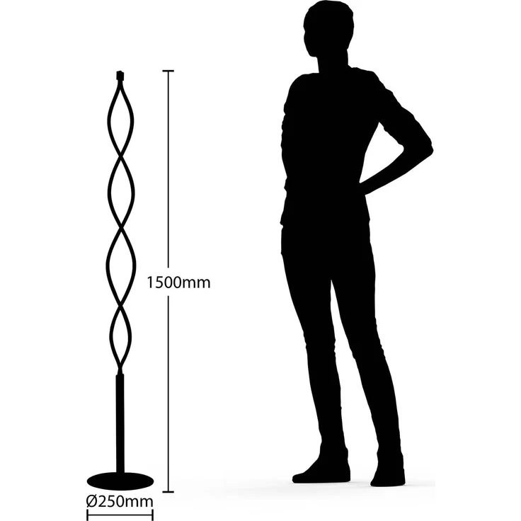 Lindby Stehlampe Welina, Enthalten, LED 20 W gesamt, warmweiß – Bild 7