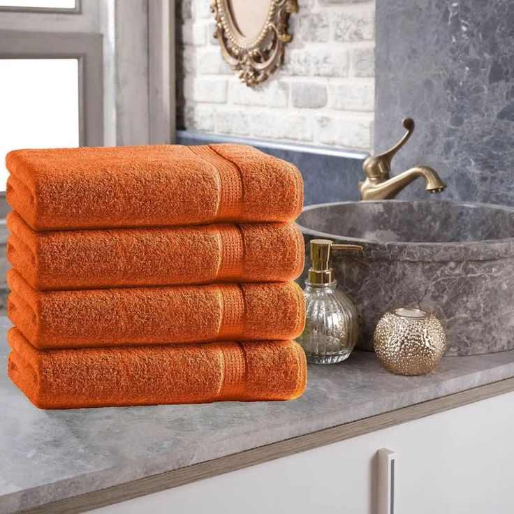 TRENDBUY24 Handtuch Set Handtücher Duschtücher Gästetücher Baumwolle Frottee Premium 4er Set, 100% Baumwolle (4-St), Duschtuch – Bild 3