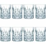Nachtmann Noblesse Whiskybecher Set, 8er Set, Whiskyglas, Tumbler, Kristallglas, H 9. 8 cm