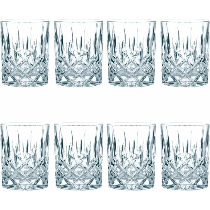 Nachtmann Noblesse Whiskybecher Set, 8er Set, Whiskyglas, Tumbler, Kristallglas, H 9. 8 cm – Bild 1