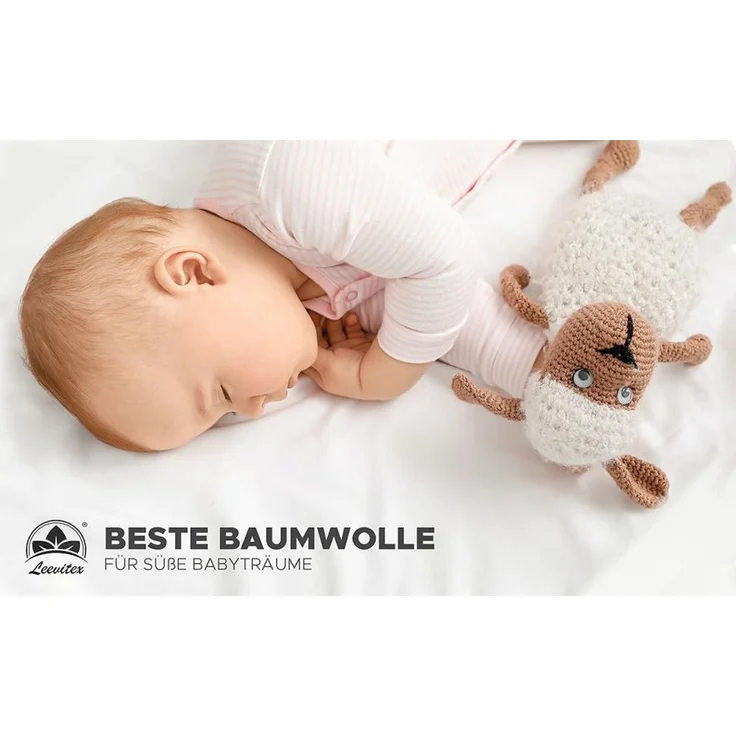 leevitex® Spannbettlaken Jersey aus 100% Baumwolle, für Kinder- & Standardmatratzen, Jersey, Gummizug: rundum, 100% Baumwolle, anschmiegsam & dehnbar, diverse Größen und Farben – Bild 2