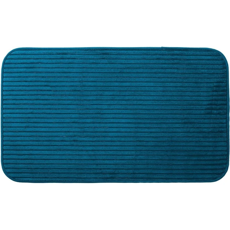 Gözze Badematte Berlin, Höhe 7 mm, rutschhemmend beschichtet, fußbodenheizungsgeeignet, Polyester, rechteckig, Badteppich, Uni Farben, Cord Optik, waschbar – Bild 1