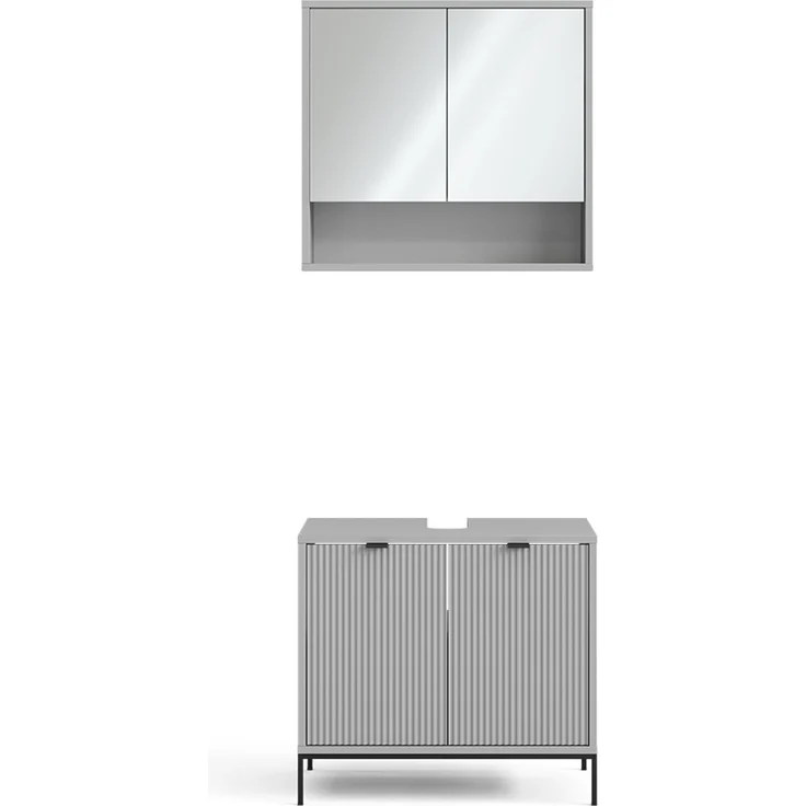 Badmöbel-Set Eliza Grau 2-teilig Vicco – Bild 1