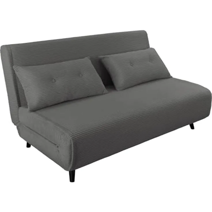 riess-ambiente Relaxsessel SMART MULTIFUNCTION 140cm grau - Cord, Bettfunktion, FSC-zertifiziert (Einzelartikel, 1-St), Ausziehbarer Schlafsessel - ideal für Arbeits-, Wohn- und Gästezimmer