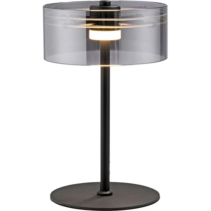 LED-Tischleuchte MONDO Karena 33 cm, Glas, Metall, Schwarz, 20 x 33 x 20 cm – Bild 1