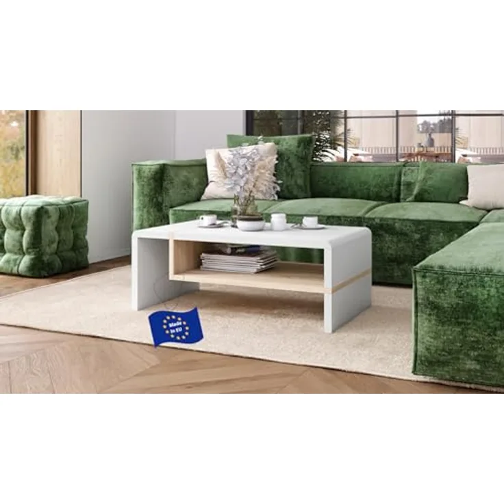 designimpex Couchtisch Design Wohnzimmertisch Folk 01 Tisch mit Ablagefläche