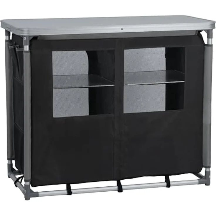 CampFeuer Campingschrank Campingschrank, 102 x 47 x 83,5 cm, Campingküche Alu Faltschrank – Bild 4