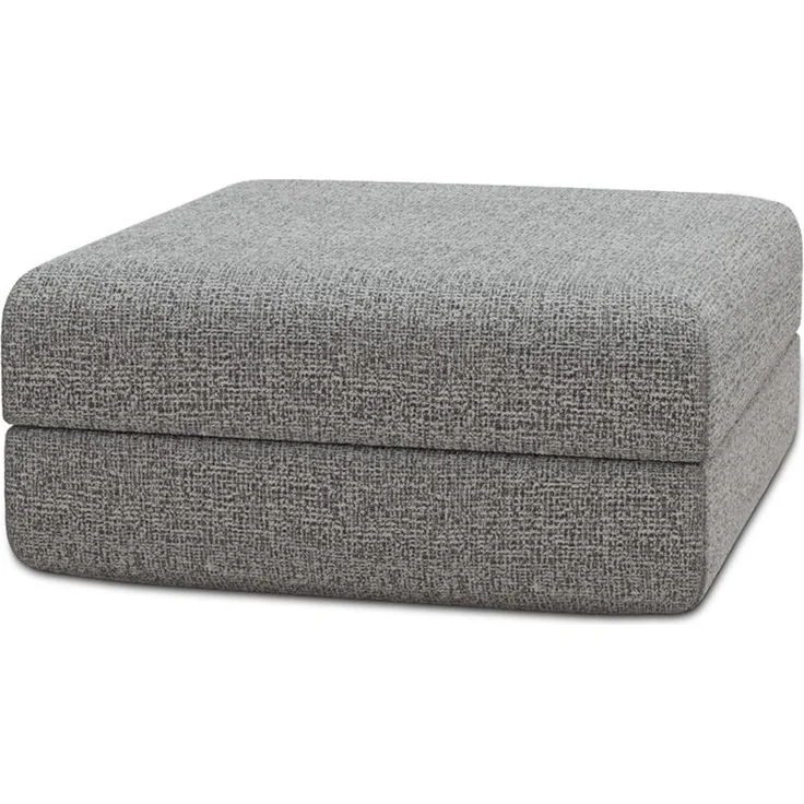 grauer Tweed-Pouf – Bild 1