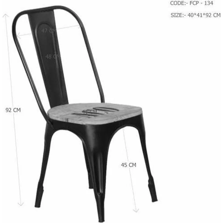 Stuhl Mango 45x45x90 natur bedruckt FACTORY #34 - 2er Set – Bild 7