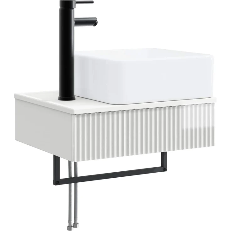 vidaXL Badezimmerschrank-Set 3 stk. Hochglanz Weiß 130 x 41 x 80 cm 3405601 – Bild 5