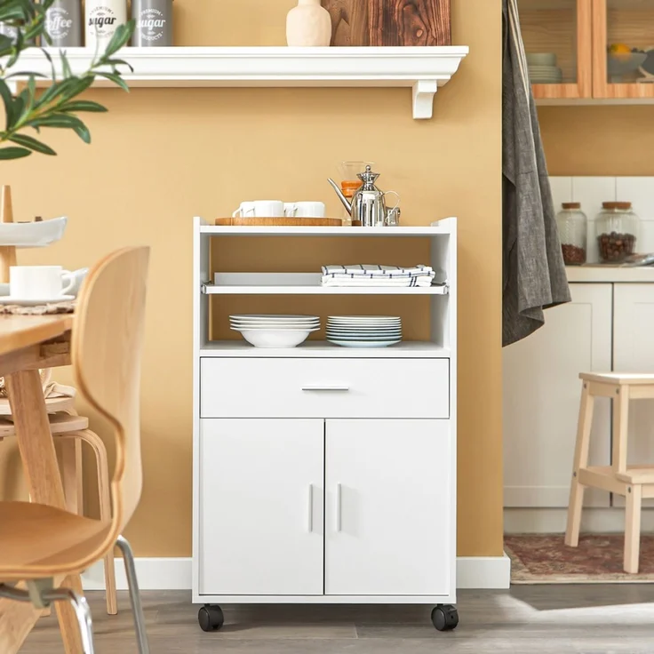 SoBuy FSB09-W Küchenwagen, Spanplatte, Melamin, Weiß, 59 x 92 x 40 cm – Bild 10