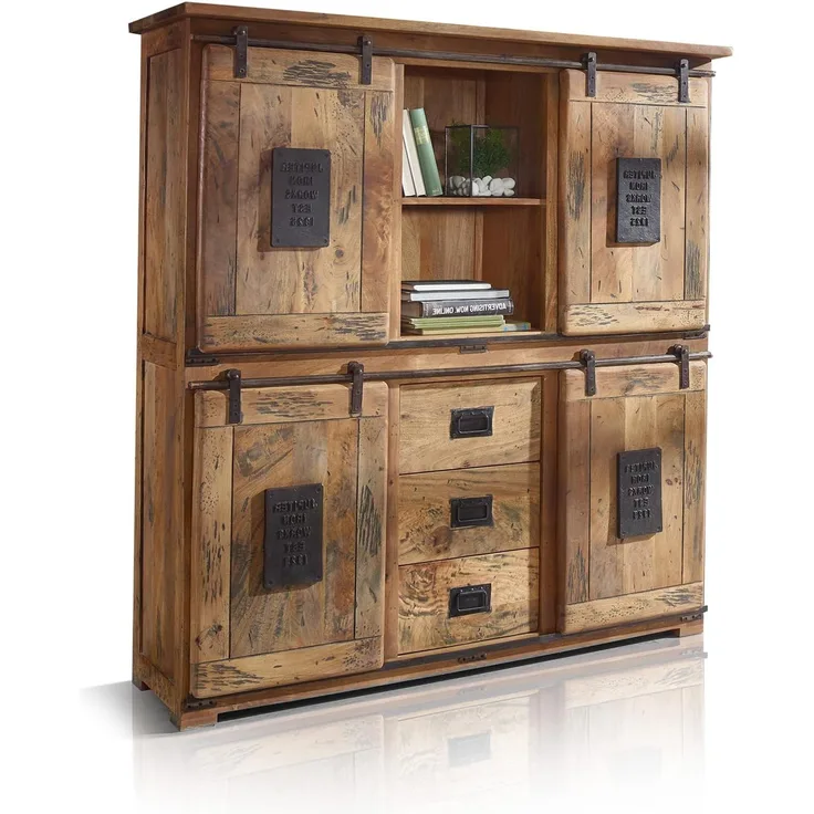 Highboard GINGO Mangoholz lackiert 1500