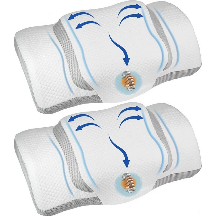 Esun Kopfkissen Memory Foam Kissen, Kopfkissen, Nackenkissen, Seitenschläferkissen, Füllung: Memory foam, Seitenschlafer, Rückenschlafer, Bauchschlafer, Set, Kissen vom OEKO-TEX® und CertiPUR Getestet, Nackenkissen für Erwachsene, Männer, Frauen – Bild 5