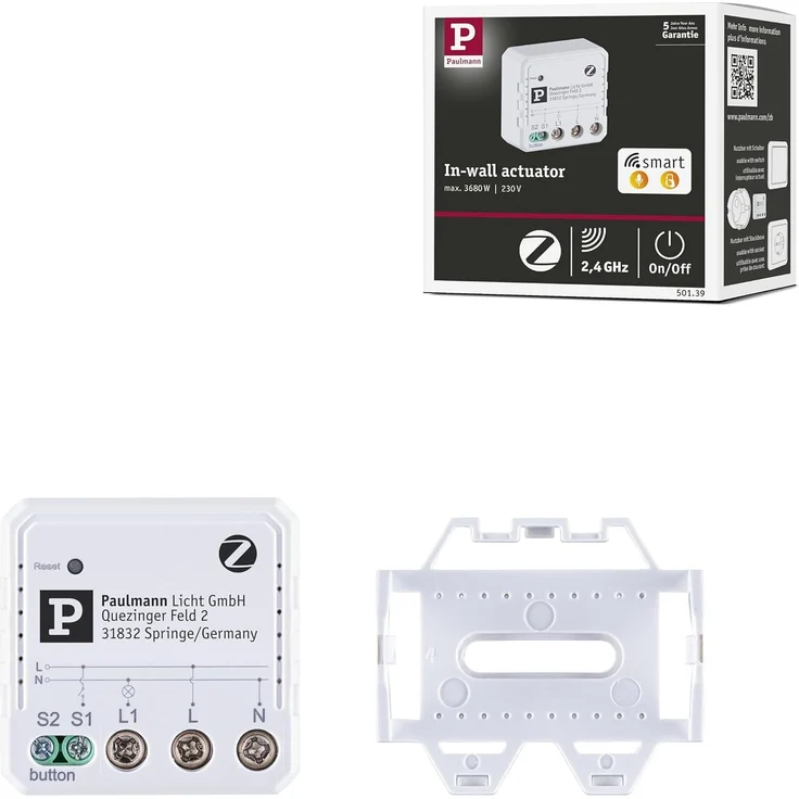 Paulmann SH ZB Unterputzaktor On/Off 230V max 300W 50139 – Bild 1