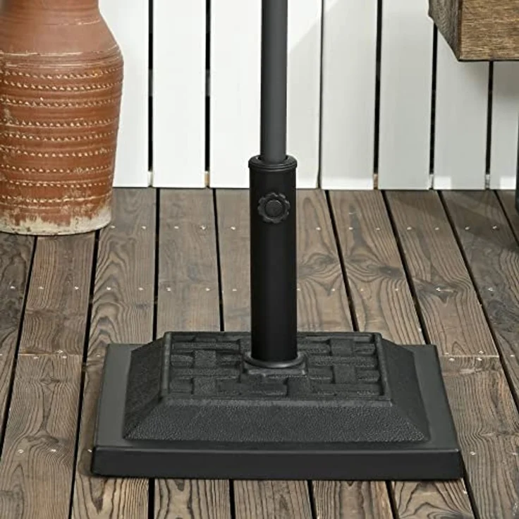 Outsunny Schirmhalter 12 kg Sonnenschirmständer für Ø32/38/48 mm Stangen, für Stöcke bis Ø 48 mm, Schirmständer, 1 tlg, Schirmfuß – Bild 6