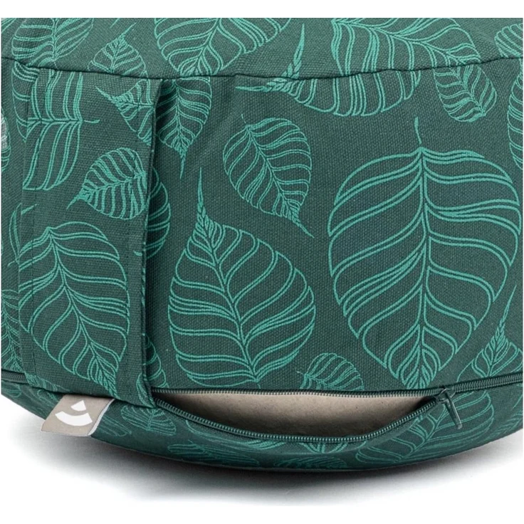 bodhi Meditationskissen Meditationskissen RONDO, 32 x 20 cm Bodhi Leaves, deep green, Dinkel – Bild 2