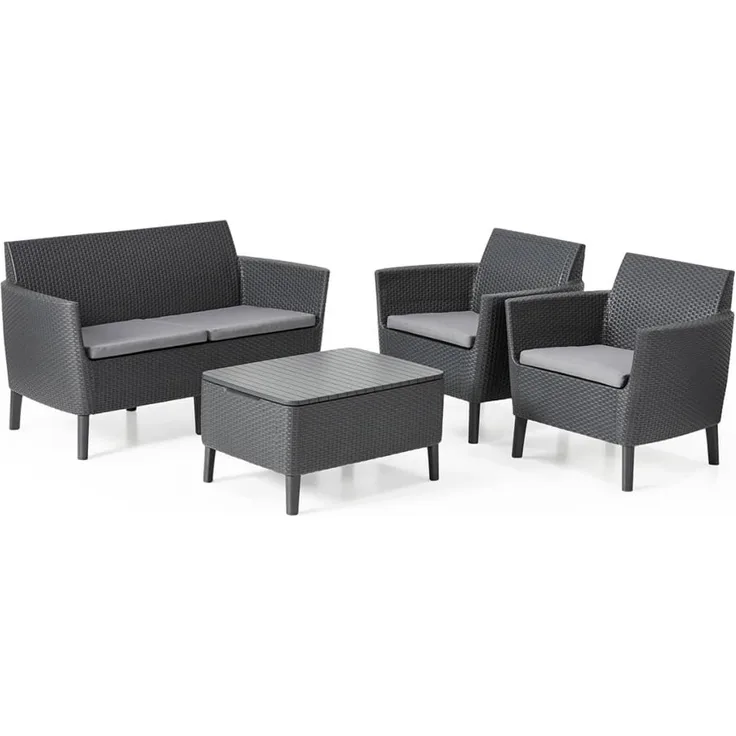 Keter 8-tlg. Garten-Sofagarnitur Salemo Graphitgrau 236629 419999