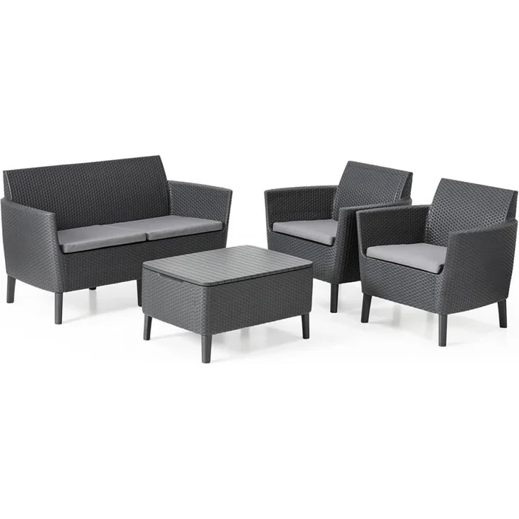 Keter 8-tlg. Garten-Sofagarnitur Salemo Graphitgrau 236629 419999 – Bild 1