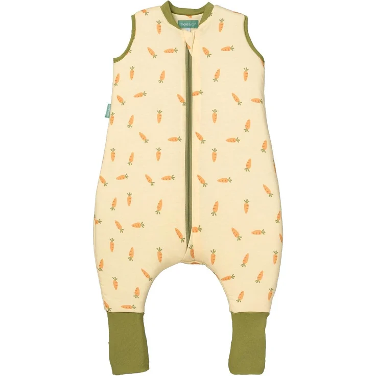 molis&co - Baby Schlafsack mit Füßen und Socke - Ideal für den Winter - Babyschlafsack mit Beinen 2,5 tog - 100% Baumwolle (Oeko-TEX 100), Premium Qualität - Carrots (100 cm)