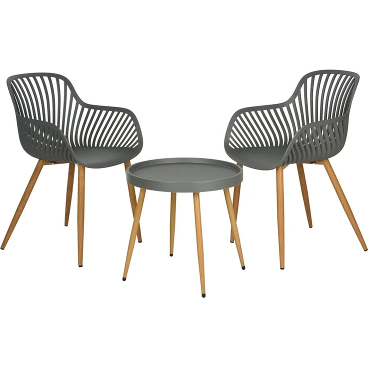 Balkon-Set Easy, Polypropylen, Grau