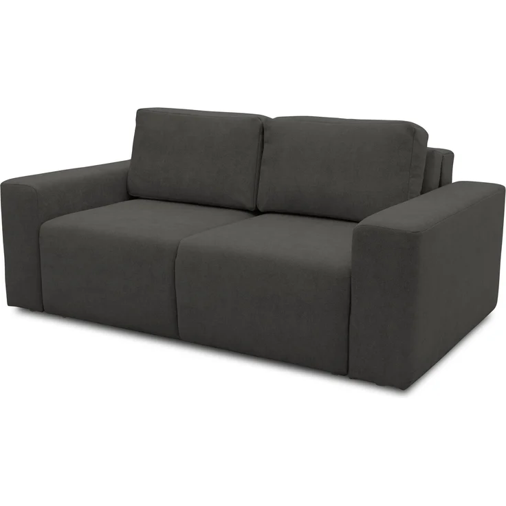 DOMO. collection Sofa 700 029, 2-Sitzer Couch mit Schlaffunktion und Federkernpolsterung, lose Rückenkissen, Polstergarnitur, 192 x 116 x 85 cm (BxTxH), grau – Bild 2