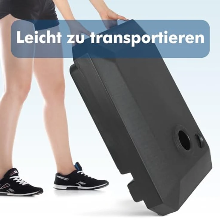 Sekey Kunststoffschirmständer Ampelschirmständer mit Rolle Sonnenschirmständer 70 bis 90KG Befüllbar, für Stöcke bis Ø 130 mm – Bild 6