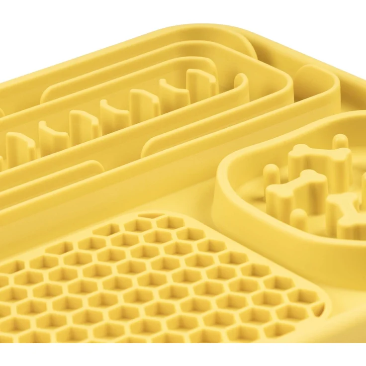 Duvo+ Anti-Schlingnapf 3-in-1 gelb für Hunde, 31 x 21 x 4 cm – Bild 4