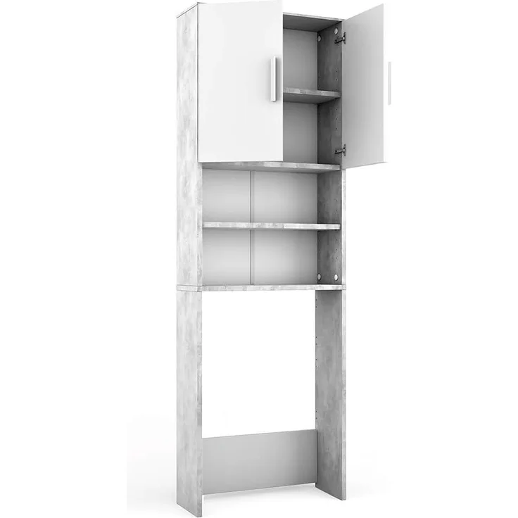 Waschmaschinenschrank Beton 64 x 190 cm Vicco