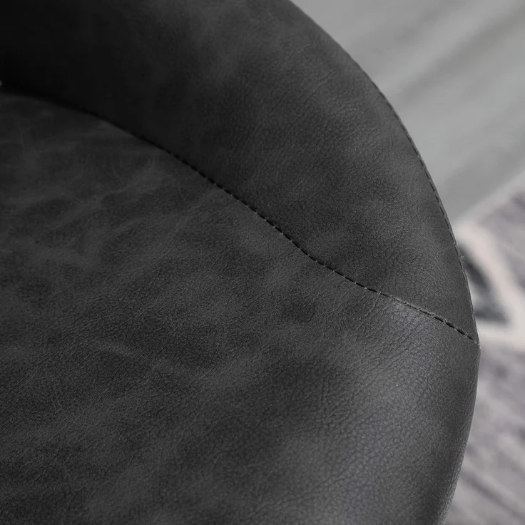 HOMCOM Barhocker Barstuhl mit Fußstütze (Tresenstuhl, 2 St, Tresenhocker), Metallrahmen, Grau, 44 x 49 x 90-110 cm – Bild 9