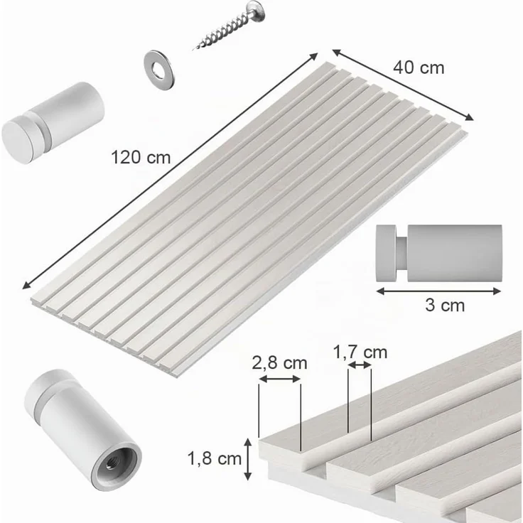 Akustikpaneel Sonoa Weiß 12er Set Vicco – Bild 2