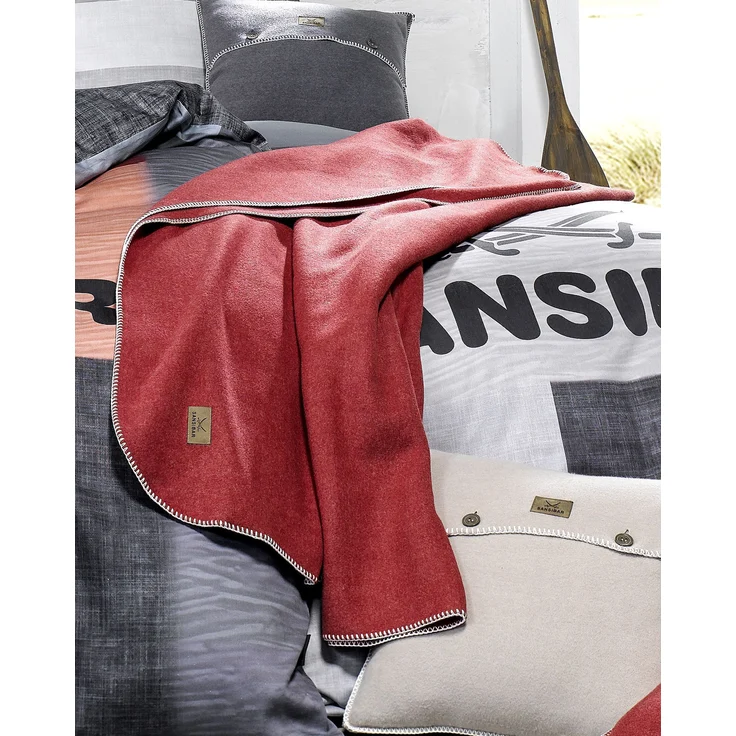 Wohndecke SANSIBAR BL 150x200 cm rot Decke Kuscheldecke Sofadecke Couchdecke Plate – Bild 2