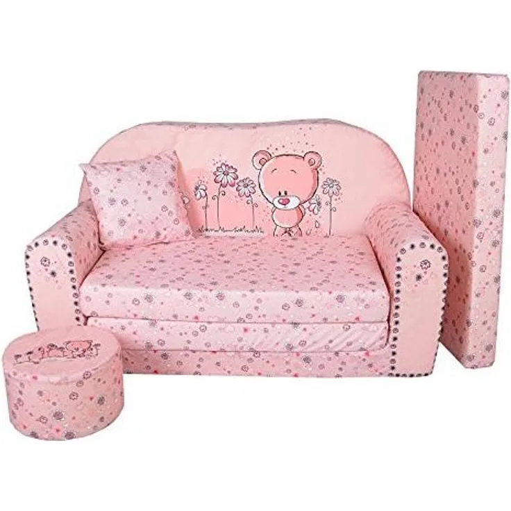 Fortisline 'Bärchen' Kindersofa mit Hocker