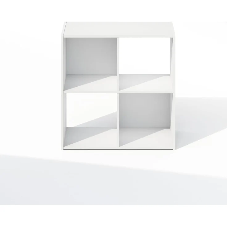 Furinno Pelli Kubischer Aufbewahrungsschrank, Bücherregal, 4 Würfel, Weiß – Bild 4