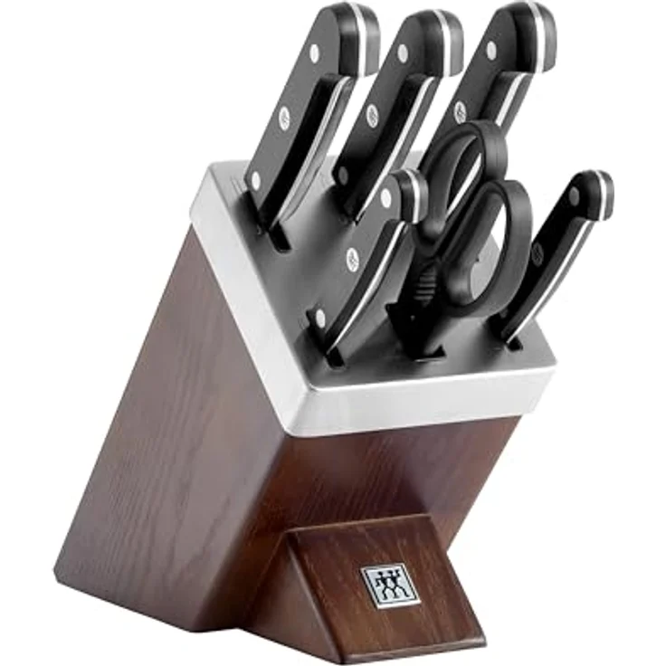 ZWILLING Gourmet Selbstschärfender Messerblock 7-tlg, Braun – Bild 2