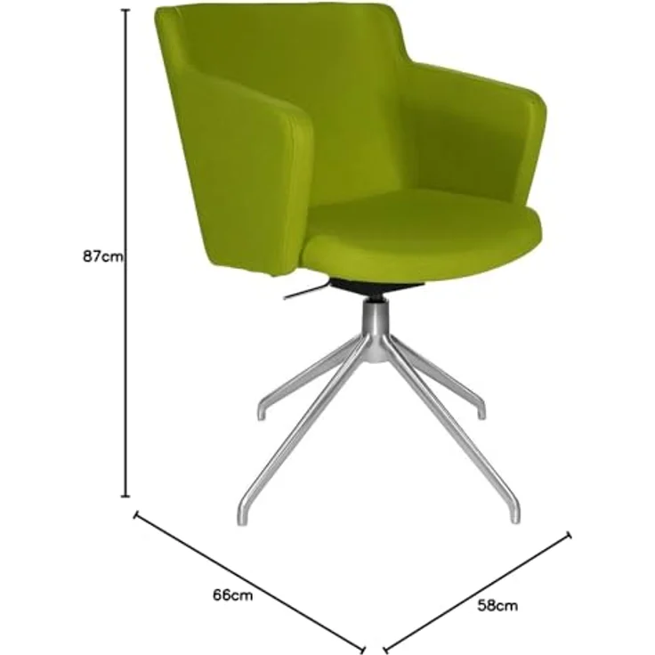 TOPSTAR | Besuchersessel SFH | 3D-Sitzgelenk und Aluminium-Fußkreuz | grün – Bild 4
